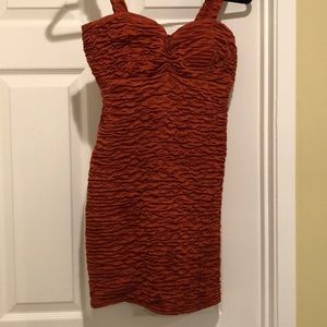Mid burnt orange dress